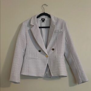 INC International Concepts White and Gold Blazer Chic